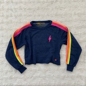 Aviator Nation Classic Cropped Crew Sweatshirt